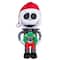 19" Jack Skellington Holiday Greeter in Pinstripe Suit with Monster Wreath